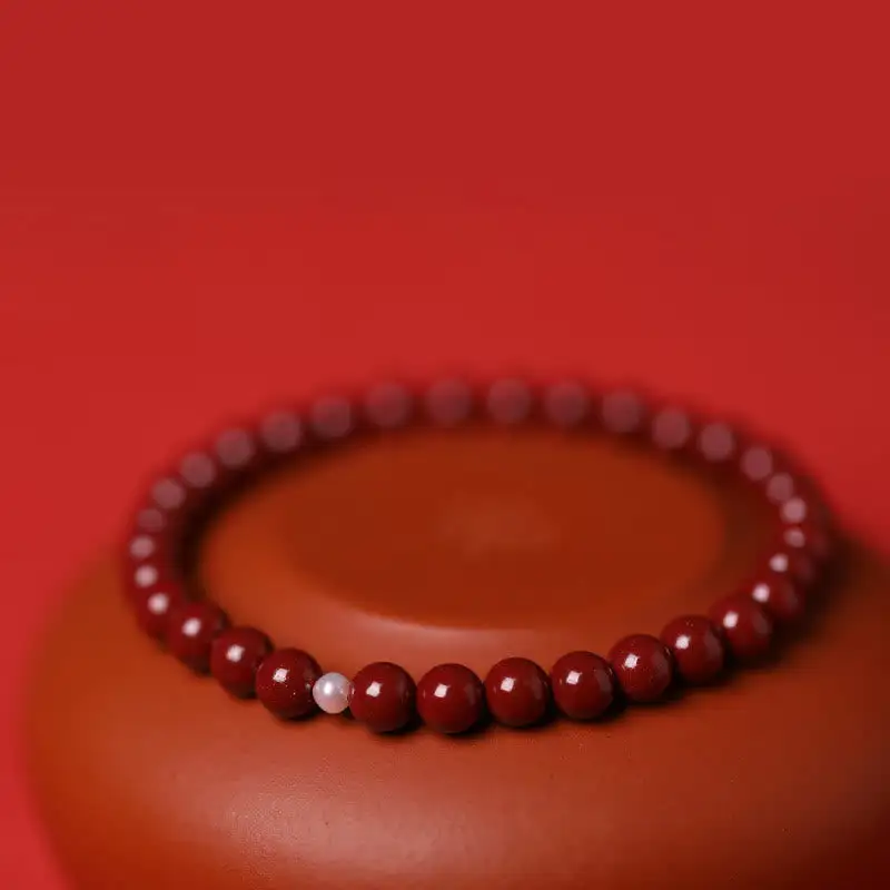 Gourd Pearl Cinnabar Beads Bracelet
