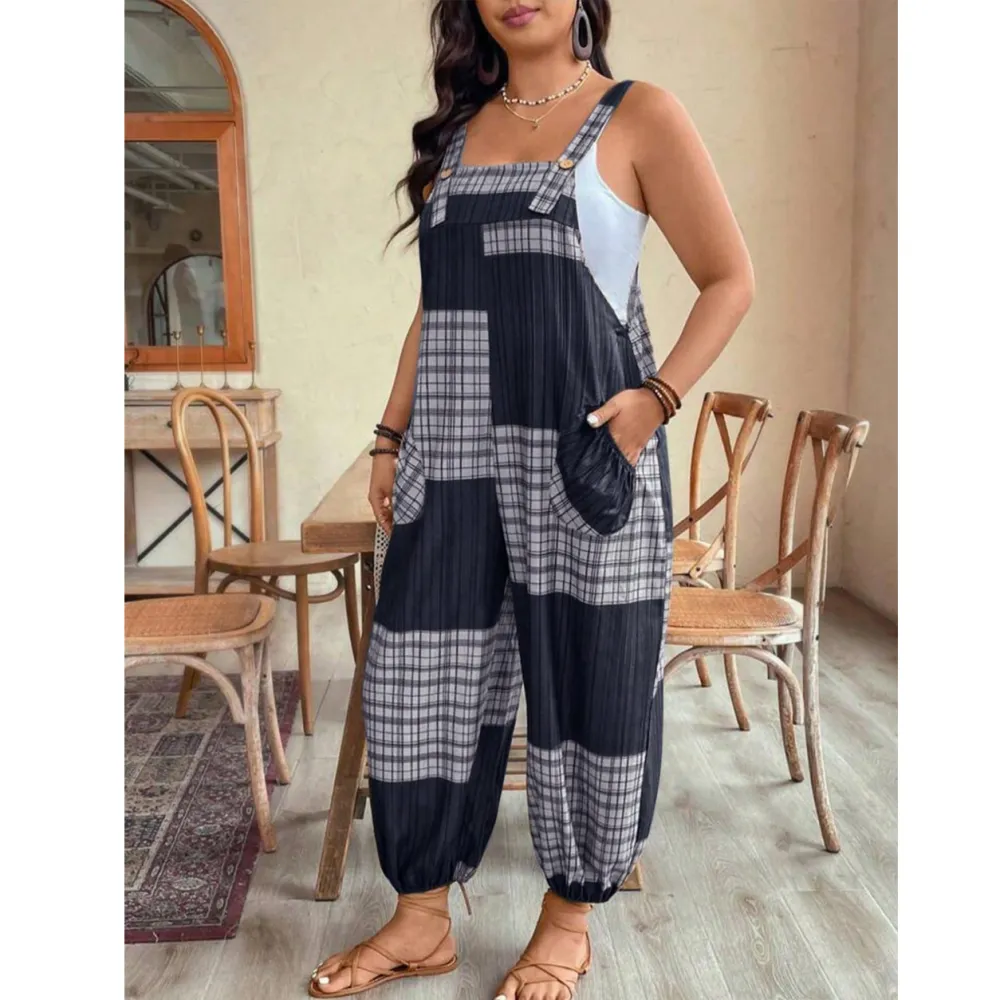 [Plus Size] Slim-Fit, Comfortable, Casual Sleeveless Jumpsuit