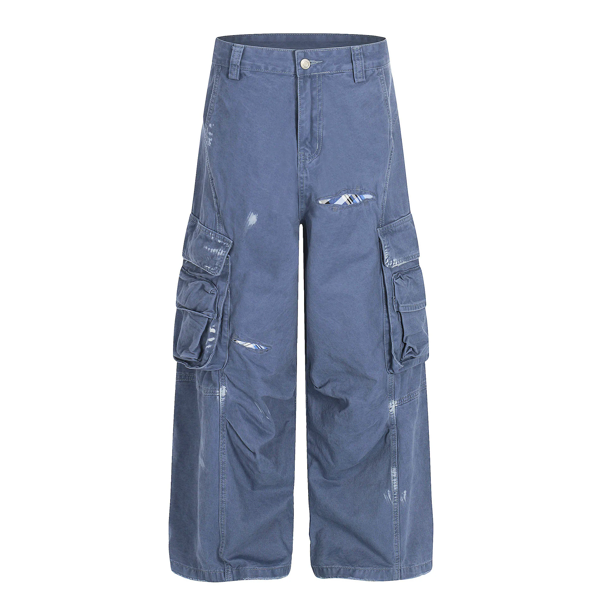 Distressed Loose Cargo Pants