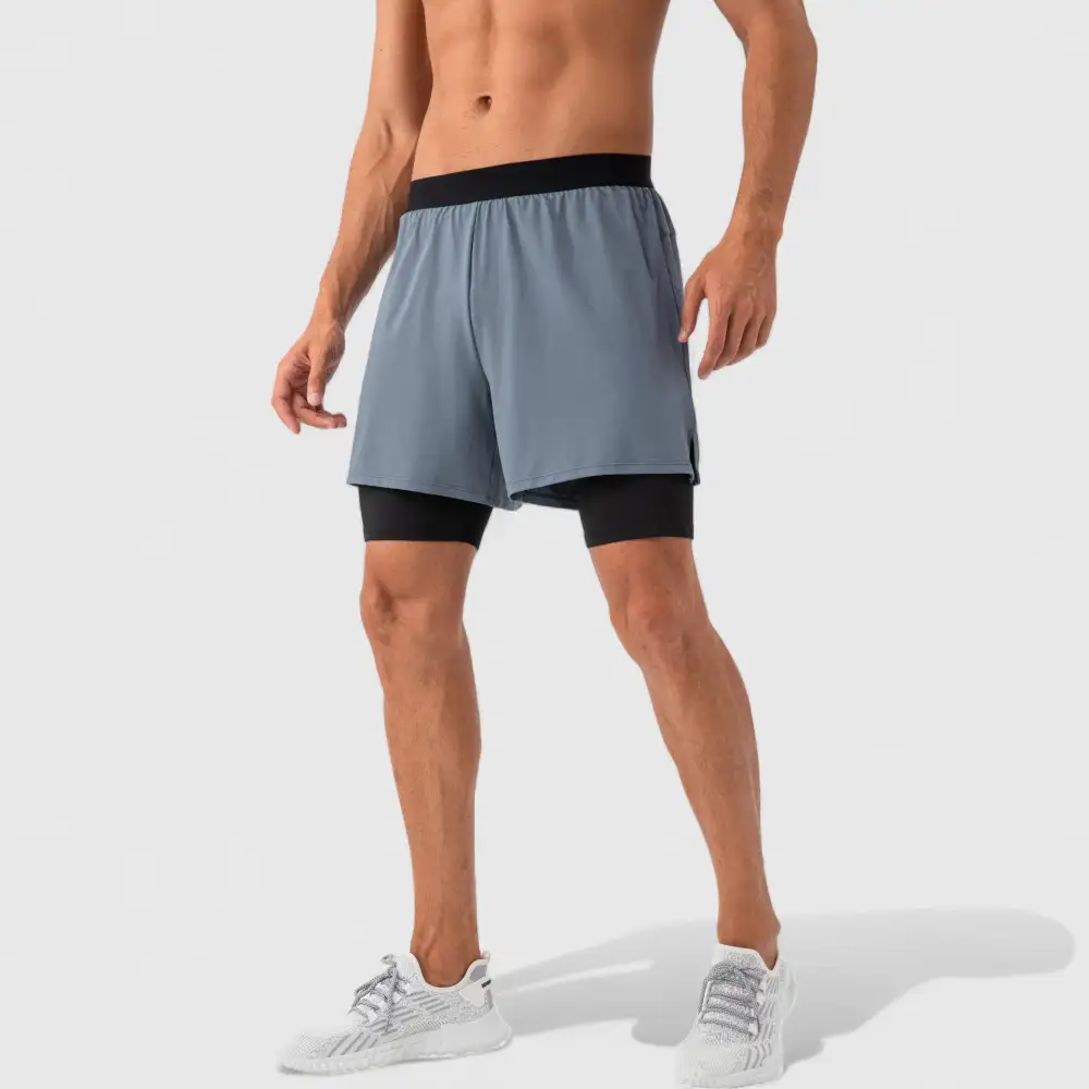 Elastic-Waist Compression Men's Athletic Shorts
