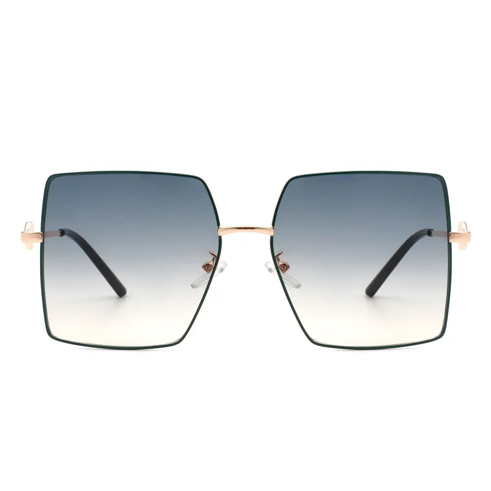 Sleek Square Flat Top Frame Sunglasses