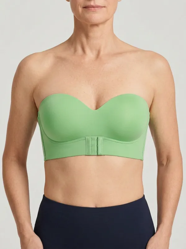Women's Bonded-Edge Front-Closure Strapless Bra