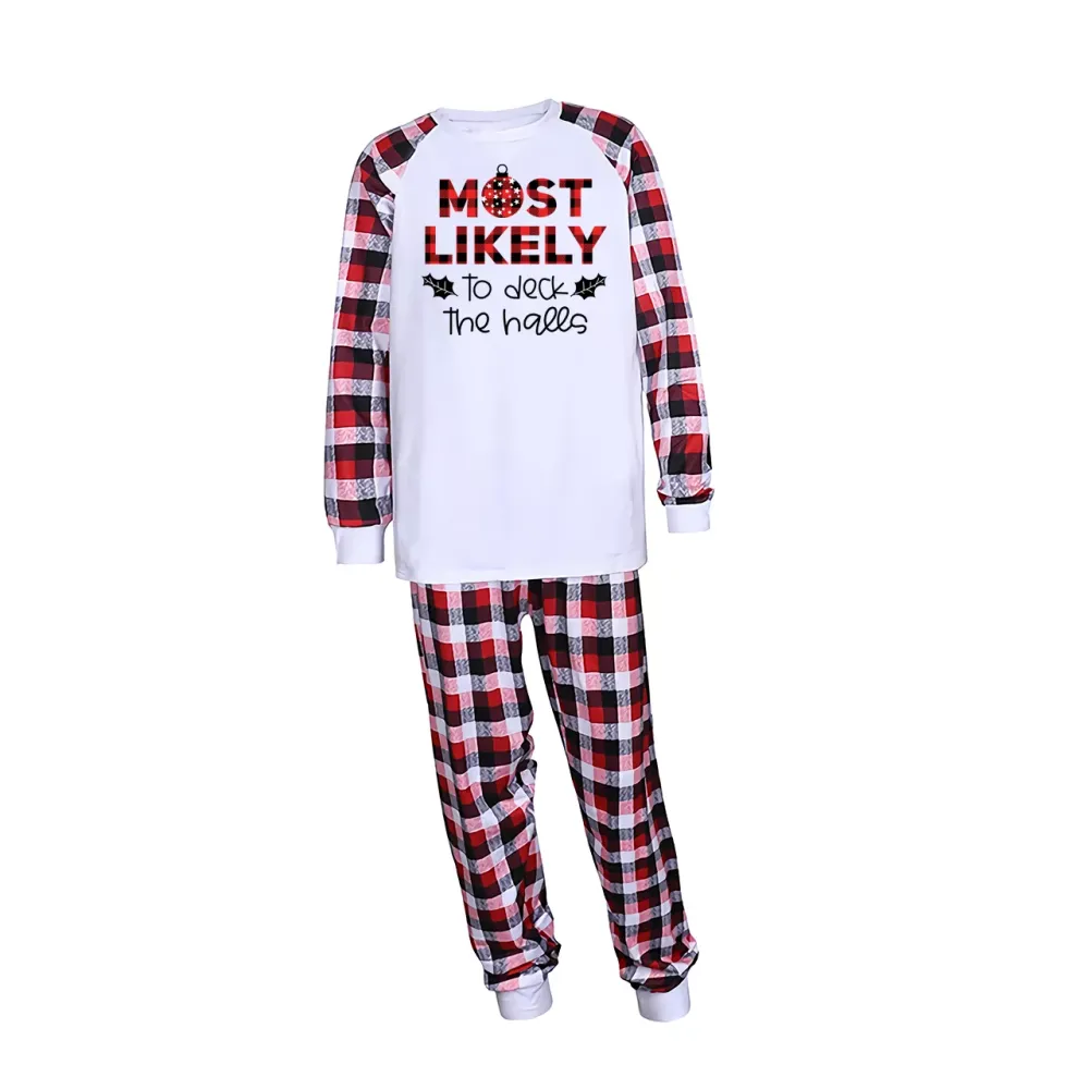Most Likely Disco Ball Christmas Family Matching Pajamas（customizable）