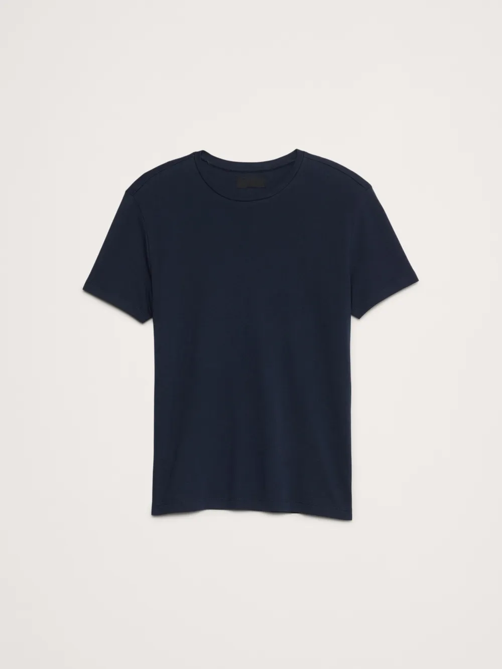 Men's Optic Navy Blue Simple Cotton Short Sleeve