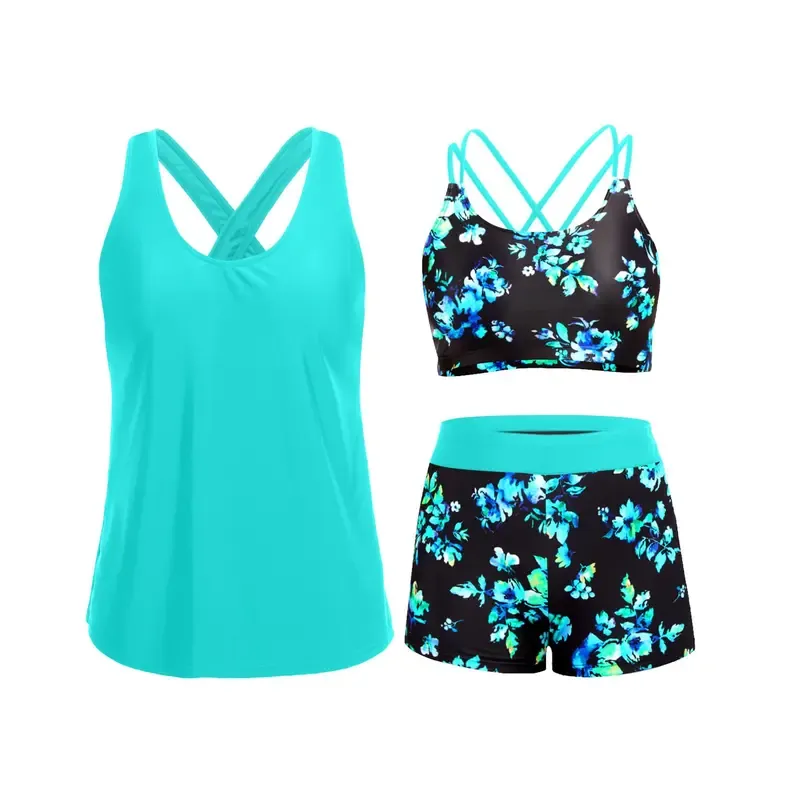 Women's three-piece vest swimsuit set