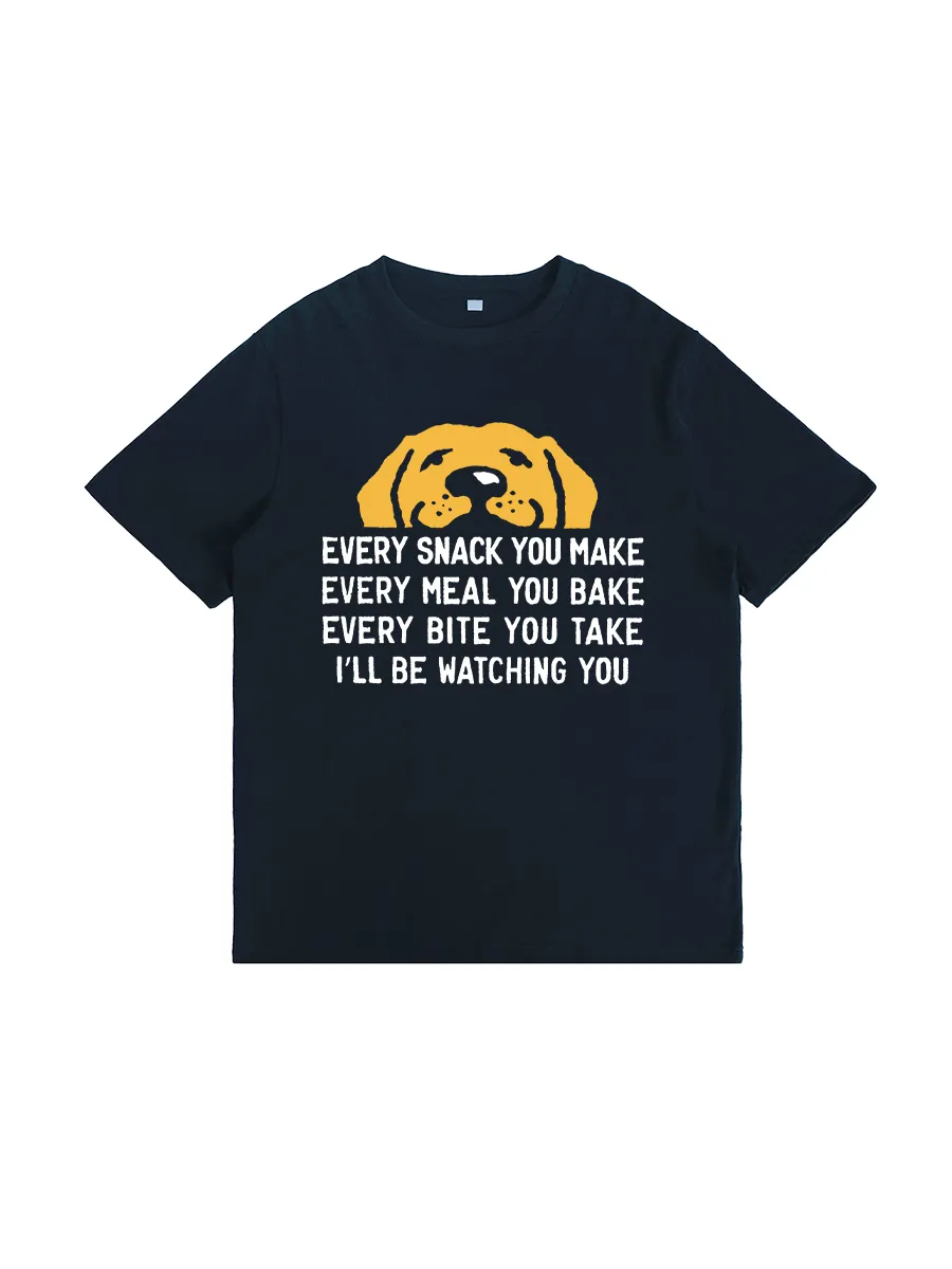 Women's Snack Watching Dog Graphic Tee