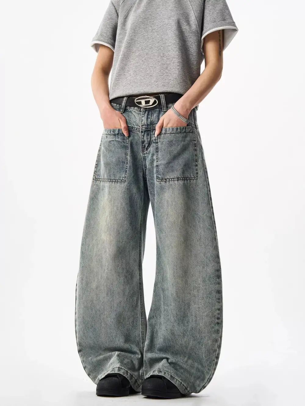Modern Men's Full Size Wide Leg Jeans Plus Size
