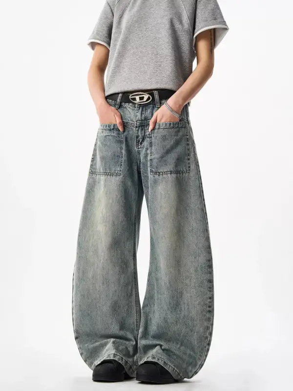 Modern Men's Full Size Wide Leg Jeans Plus Size