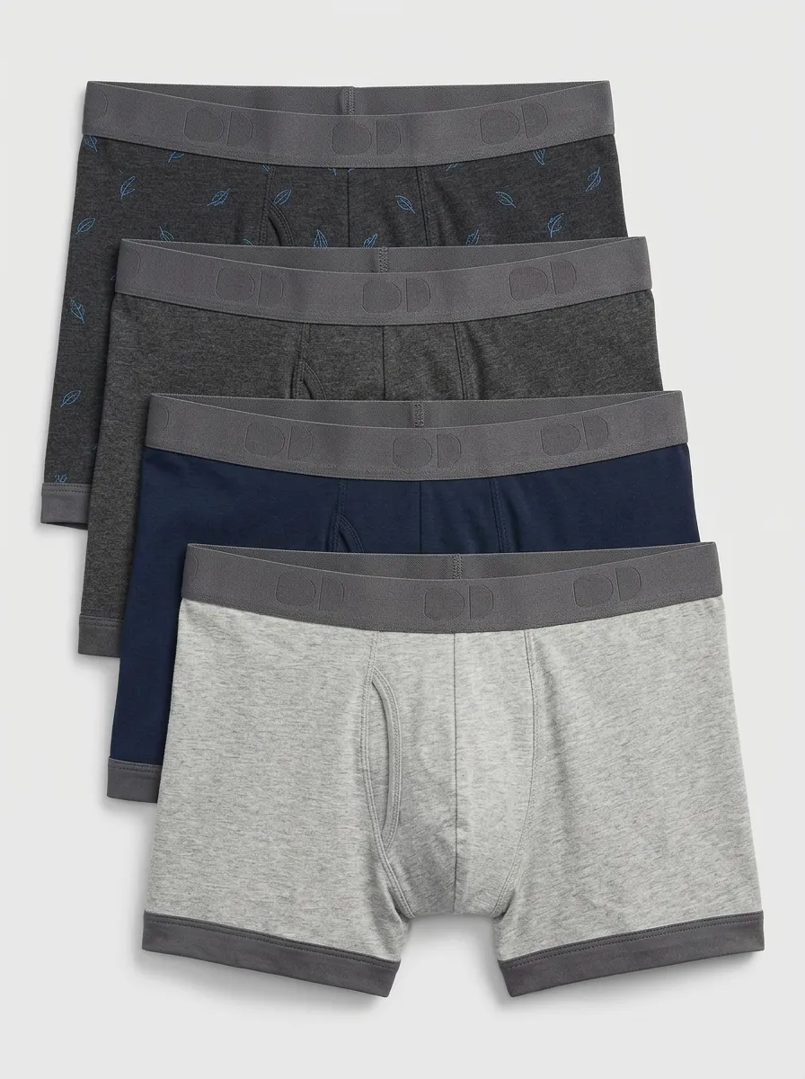 Signature Leaf Comfort Men' Four Pack Boxer Briefs