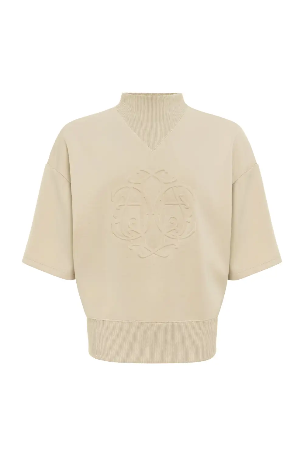 Draped Knit Quarter Sweater Shirt