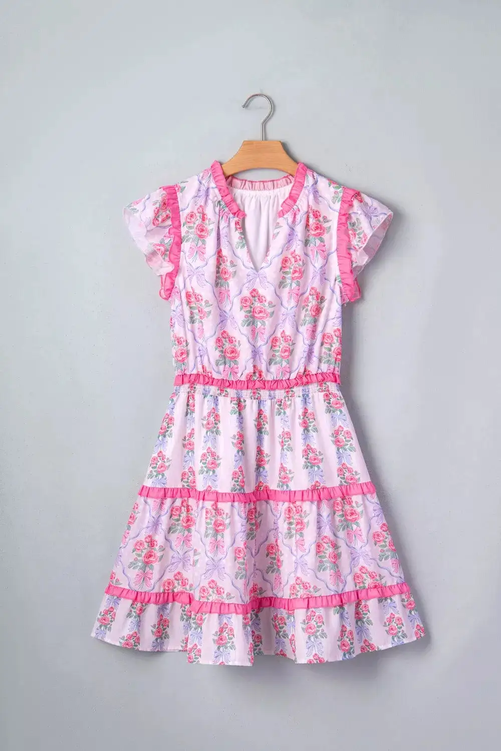 Floral Ruffle Tiered Dress Casual