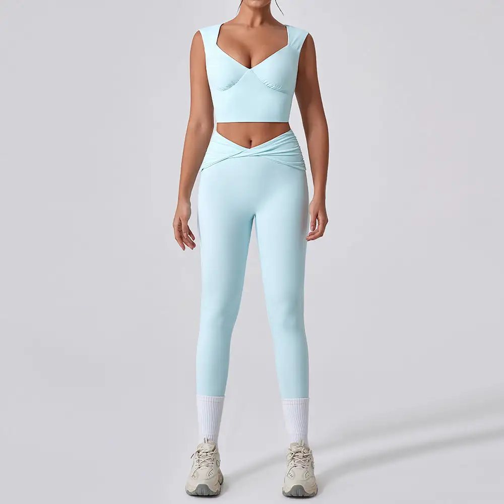 Quick-Dry Sleeveless Top, Vest and Trousers Active Set