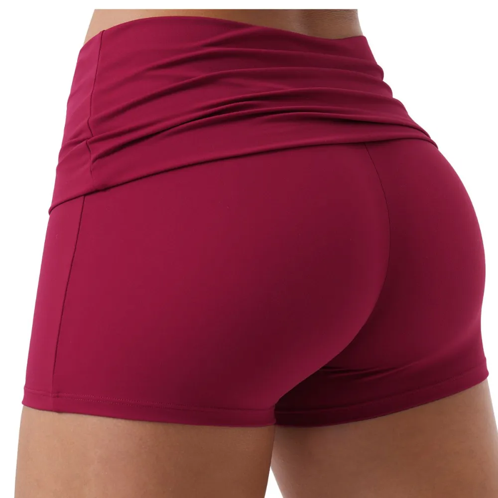 Foldover Waist Casual Shorts
