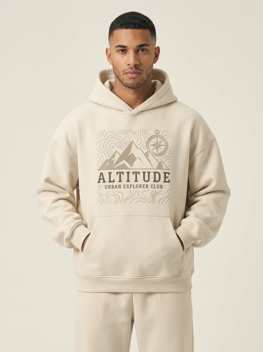 Men's Mountain Compass Urban Explorer Graphic Hoodie