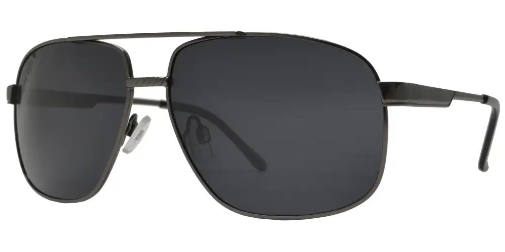 MM Polarized Square Aviator Metal Sunglasses