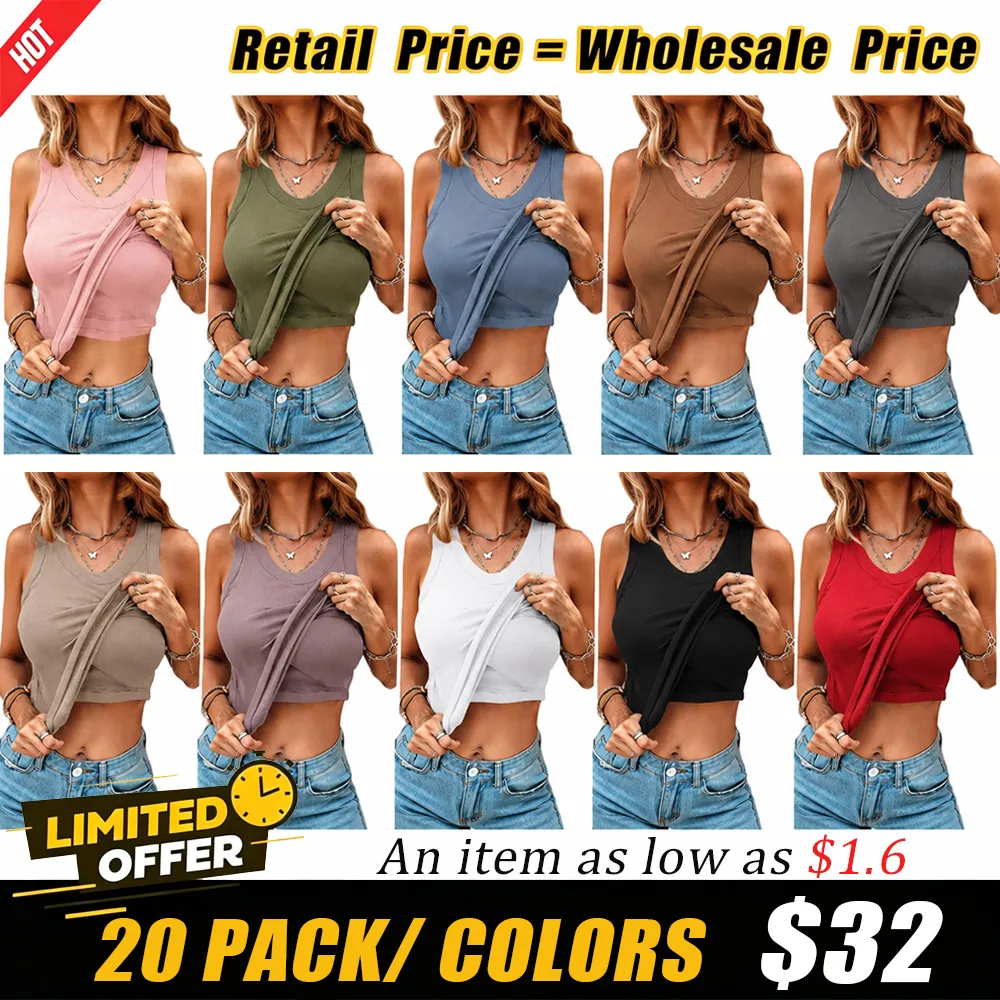 Built-in Bra Tank Top Ribbed Backless Women's Outdoor Top