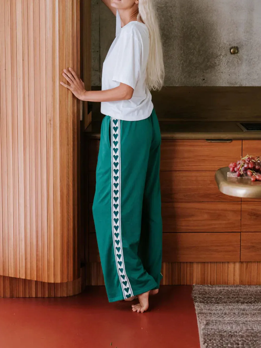 Casual Style Track Pant Green