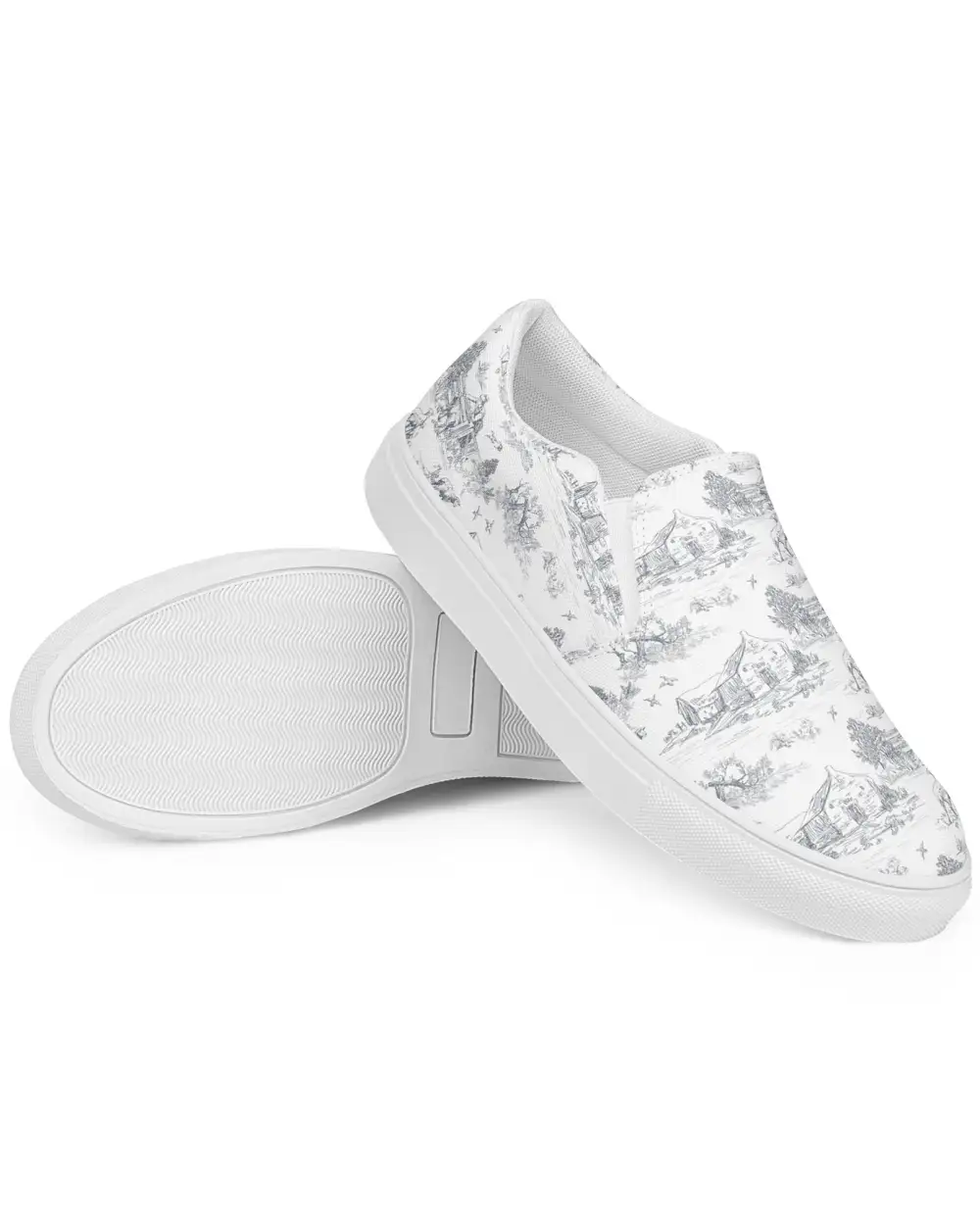 Old Country Pattern Slip On Shoes