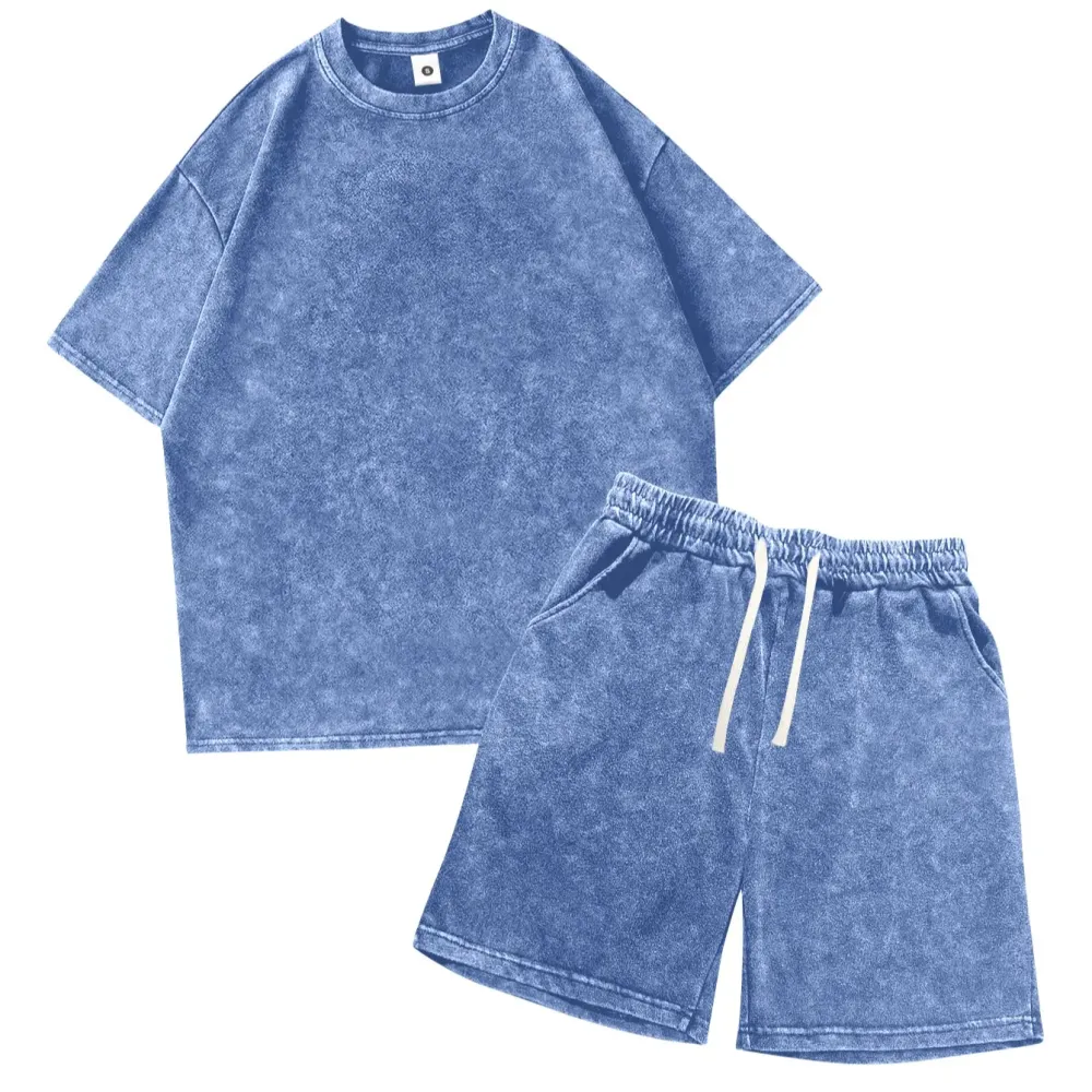 Men's classic two-piece soft stretch cotton loungewear set