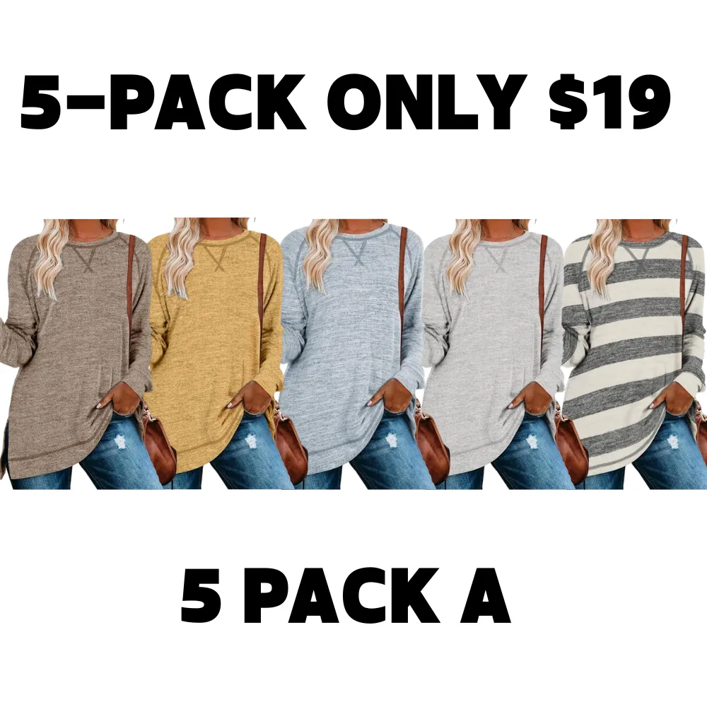 Tunic Tops for Women 2025 Long Sleeve Shirts for Leggings Loose Fit Sweaters