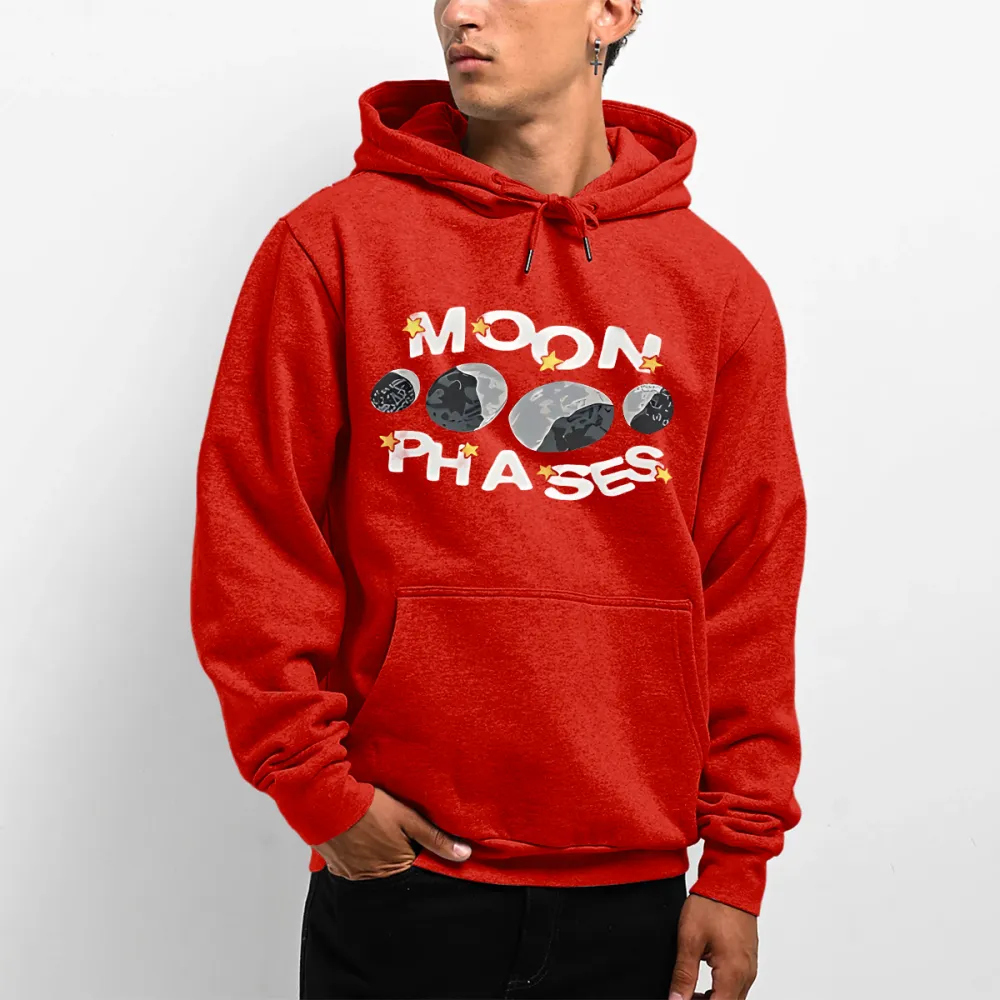 Sad Moon Print Hoodie