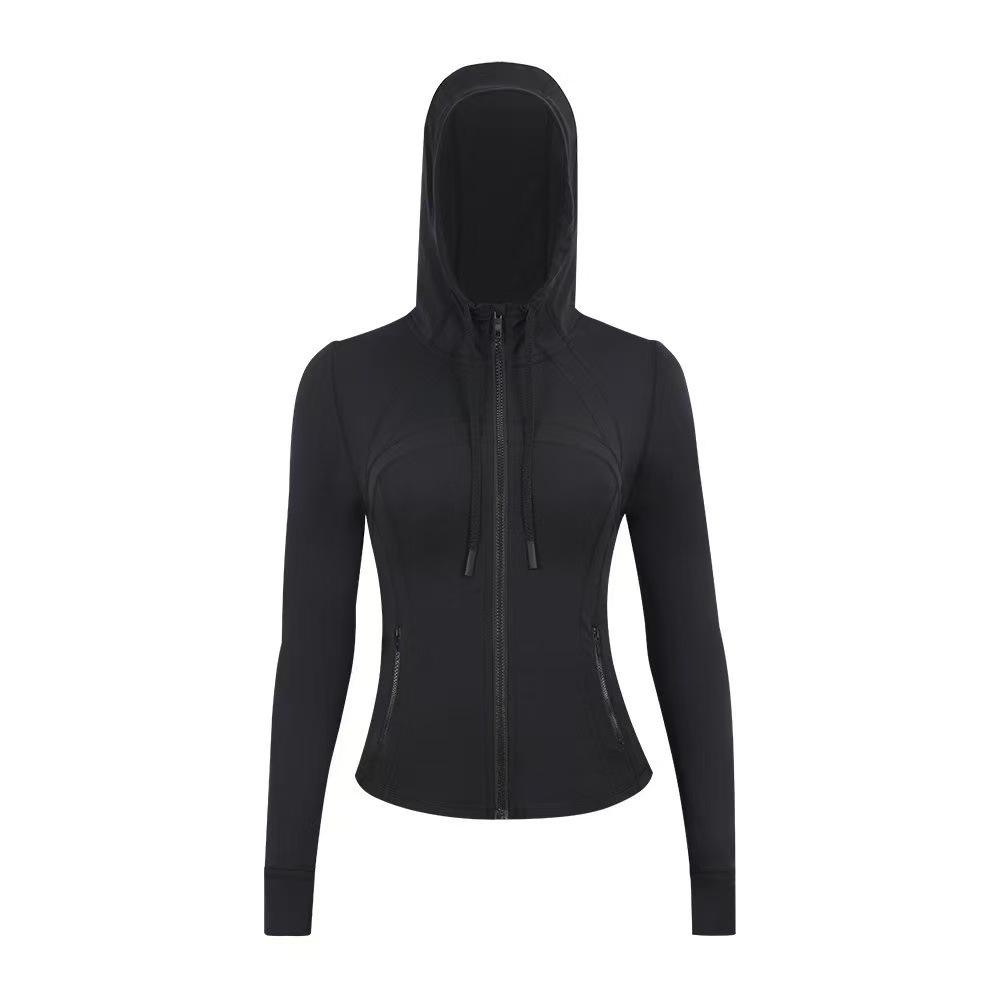 Women’s Slim Fit Hooded Zip-Up Workout Jacket