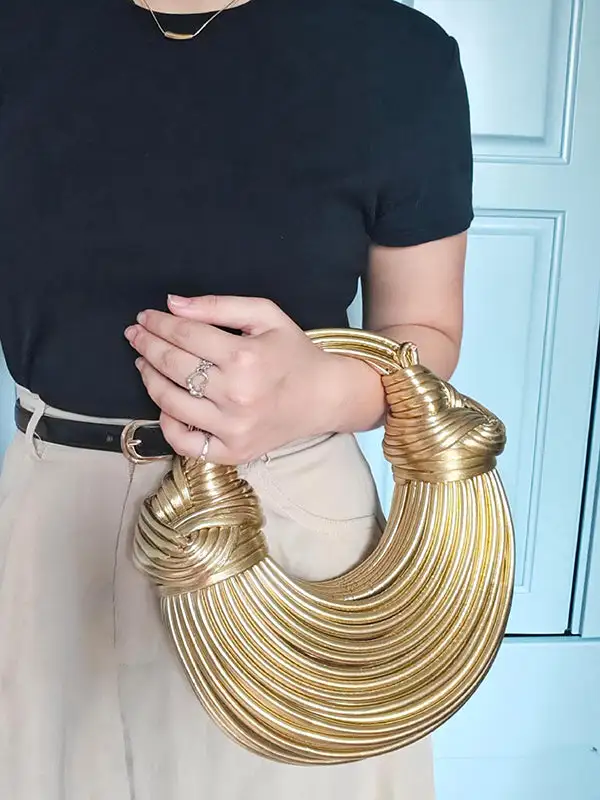 Everyday Geometric Zip-Top Shoulder Bag