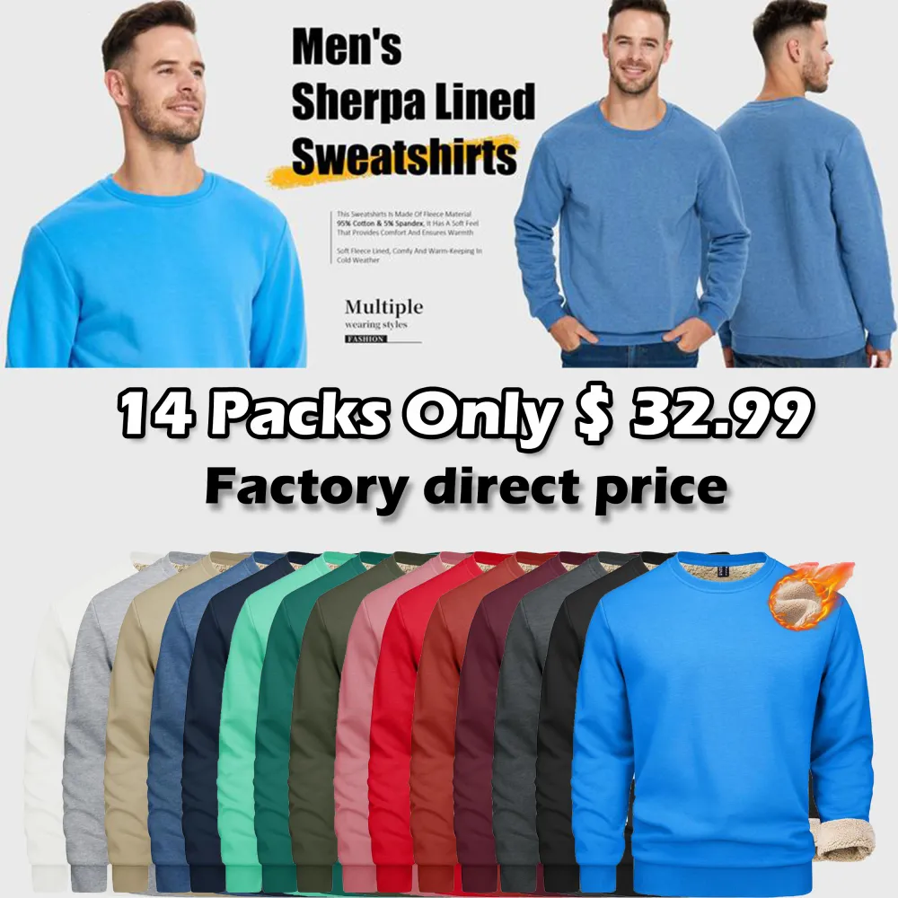 🧥 Men’s Sherpa Lined Sweatshirt – Cozy Warmth, Everyday Style