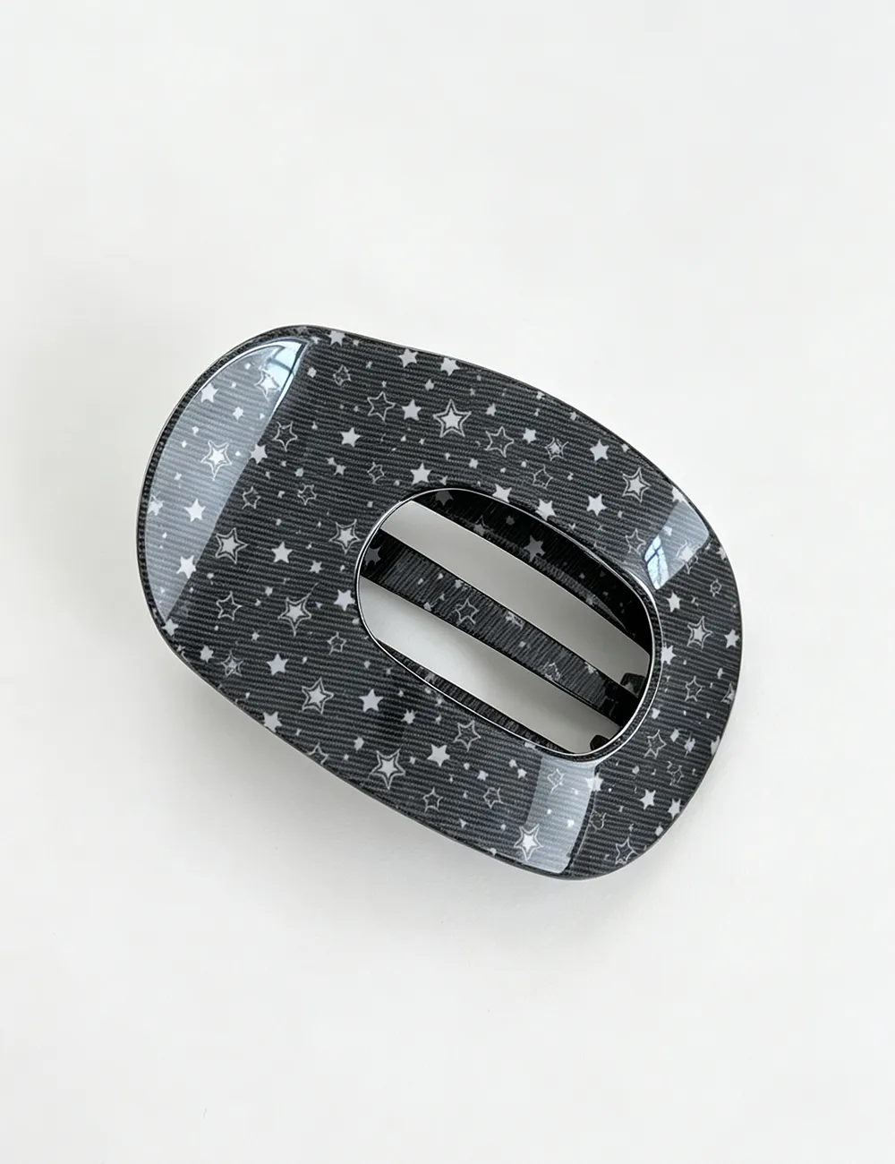 Polka Dot Print Oval Hollow Out Hair Hair Claw Clip