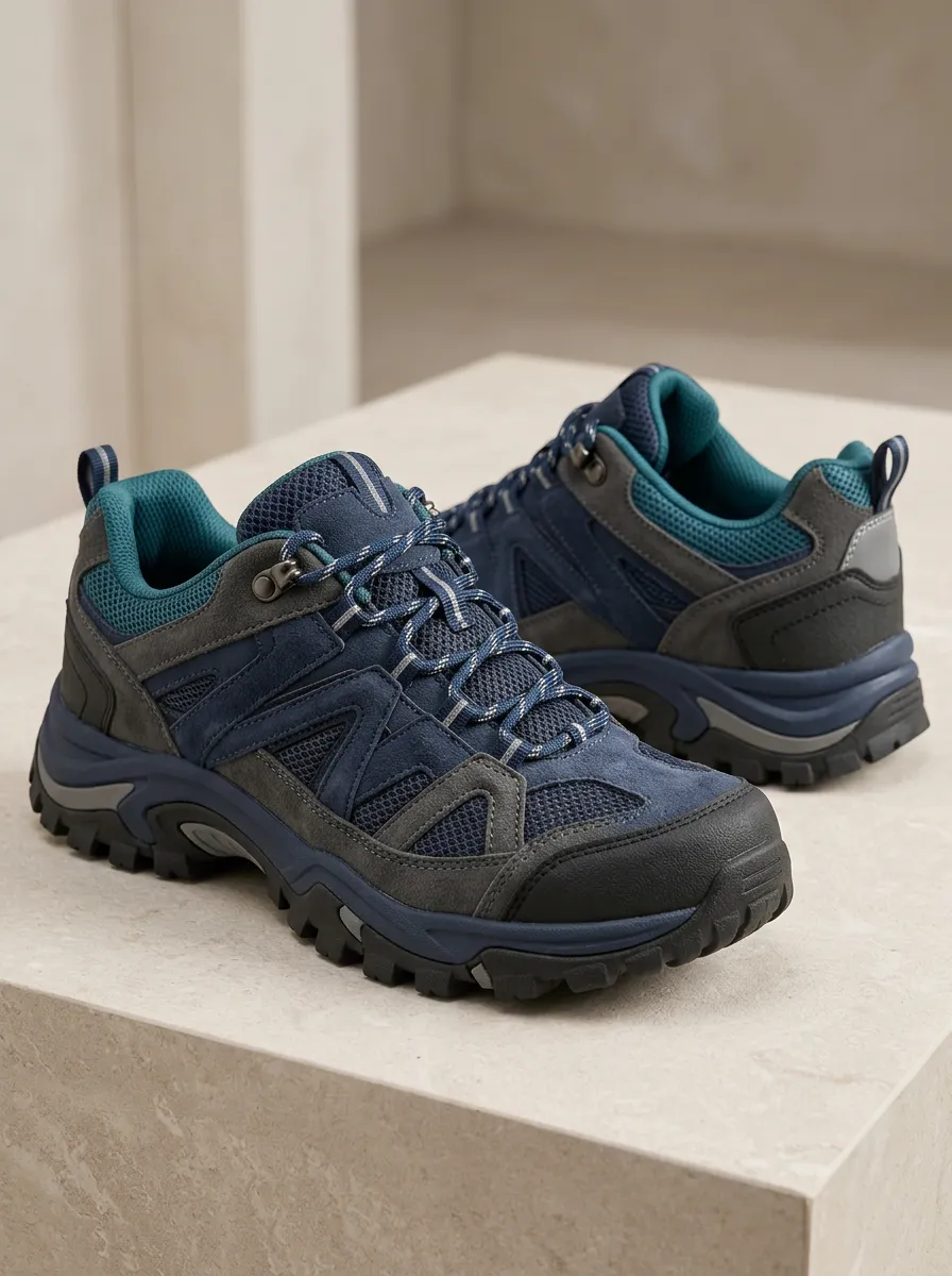 Women's Outdoor Mesh Suede Graphic Detail Hiking Shoes