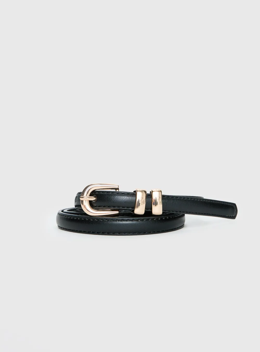 Sleek Leather Waist Belt