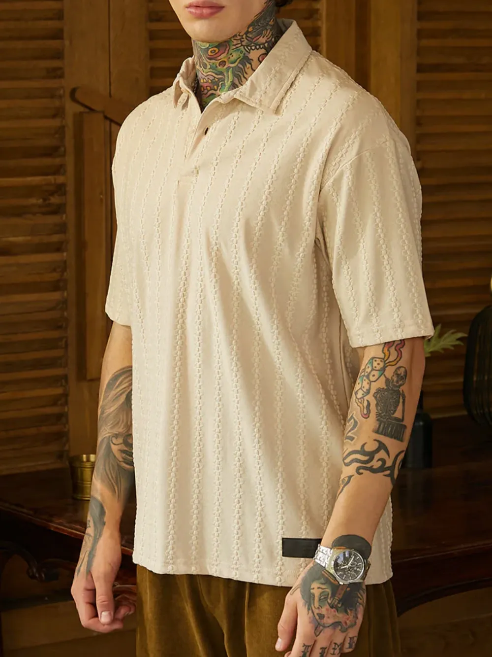 Embroidered Short Sleeve Polo Shirt