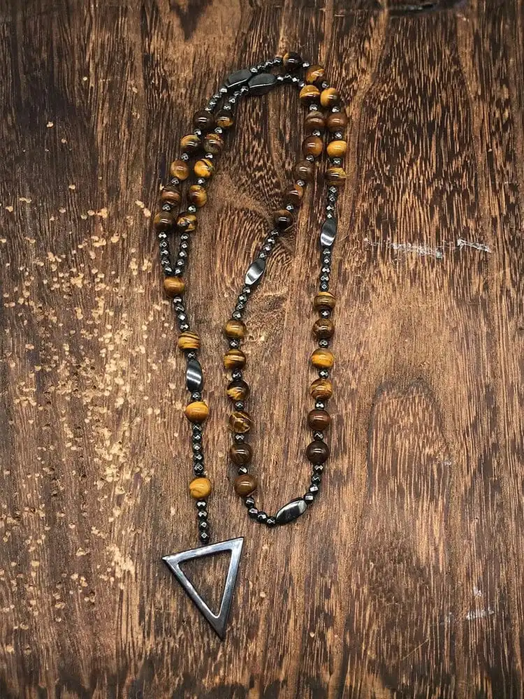 Natural Stone Pendant Necklace