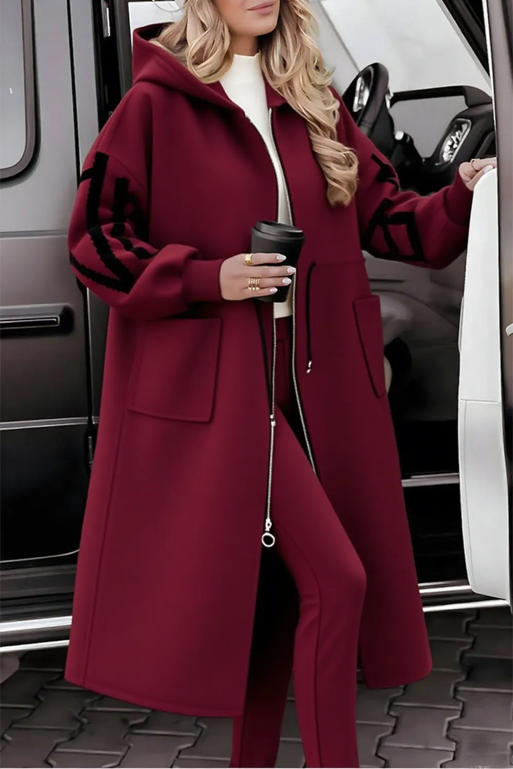 5PACK-Women'S Fashion Letter Pattern Patchwork Jacket-ONLY 26.95