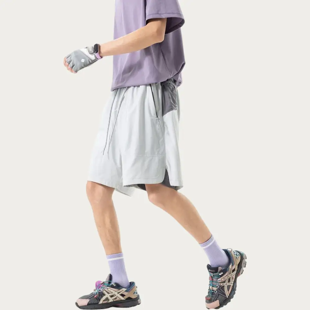 Relaxed Drawstring Side-Pocket Lightweight Men's Athletic Shorts
