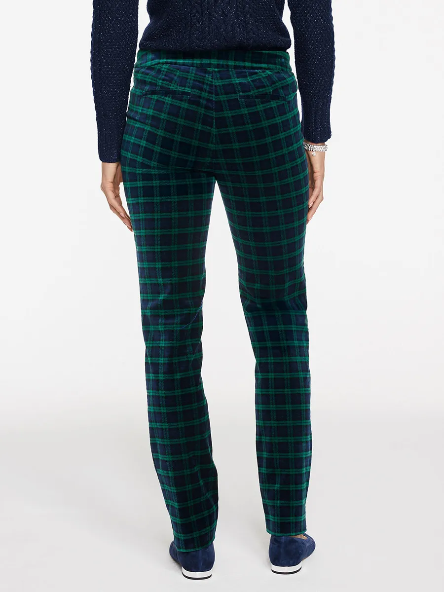 Women'S Retro-Style Patterned Corduroy Straight-Leg Trousers