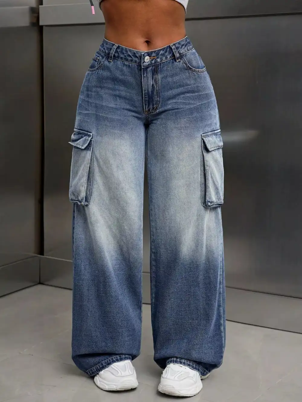 Loose Fit Simple Denim Jeans