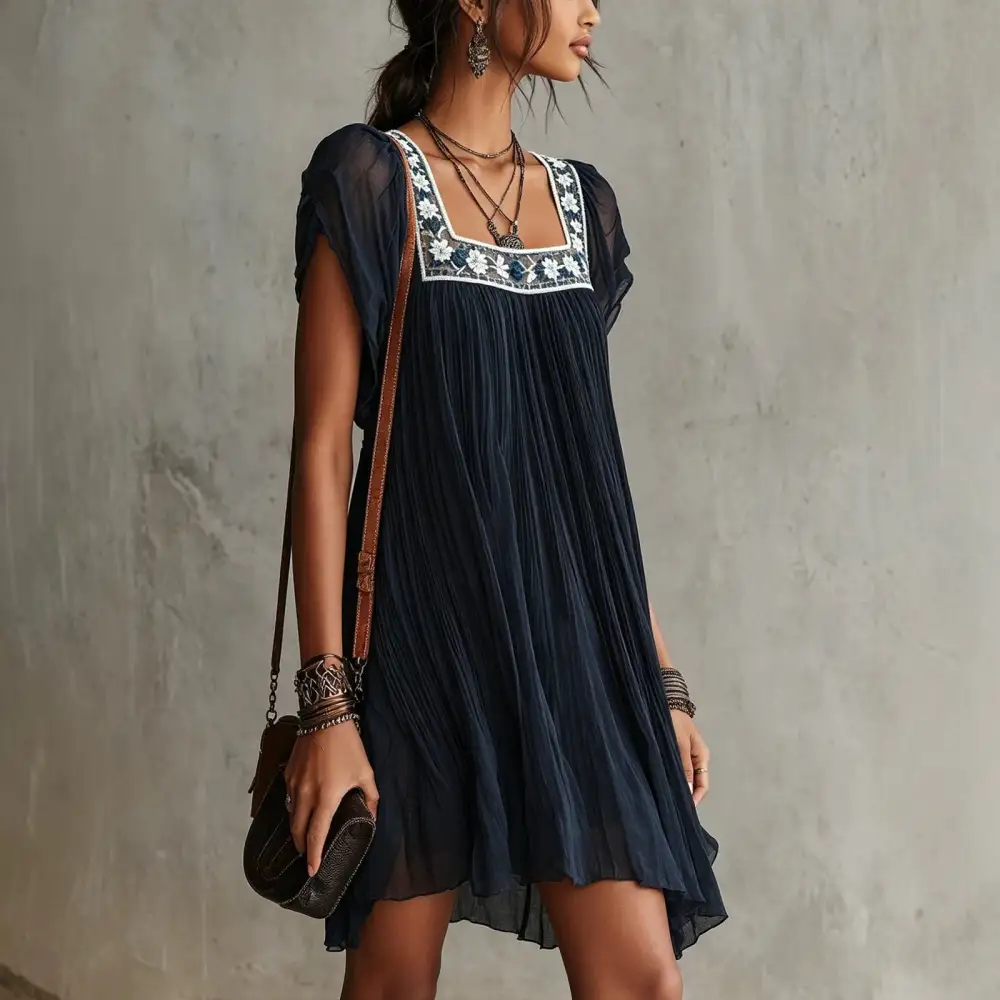 Loose Fitting Mini Dress