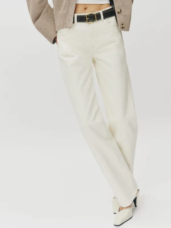 90s Inspired Mid Rise Straight Jeans