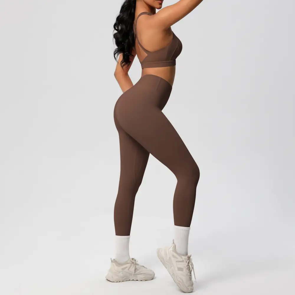 Backless High-Waist Two-Piece Activewear Active Set