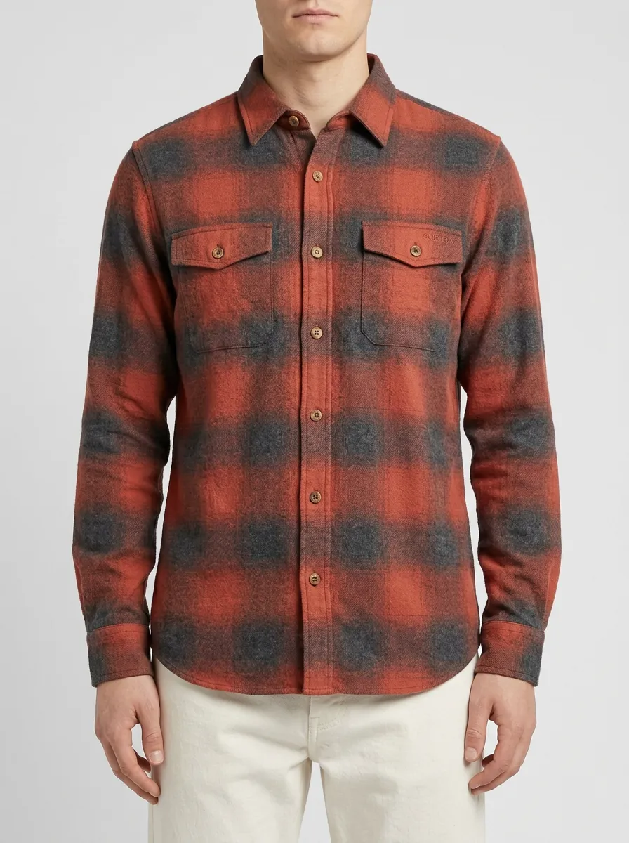 Modern Craft Plaid Long-Sleeve Men's Long-Sleeve Shirt