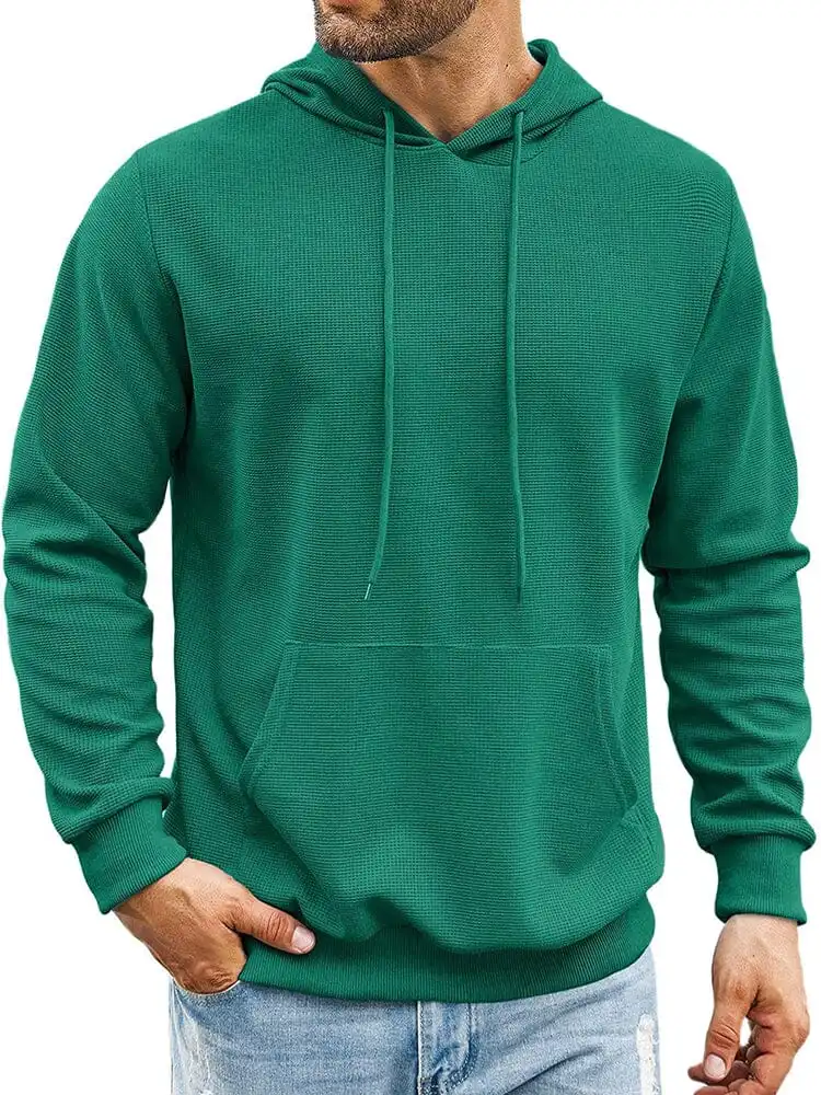 Classic Leisure Waffle Knit Hoodie