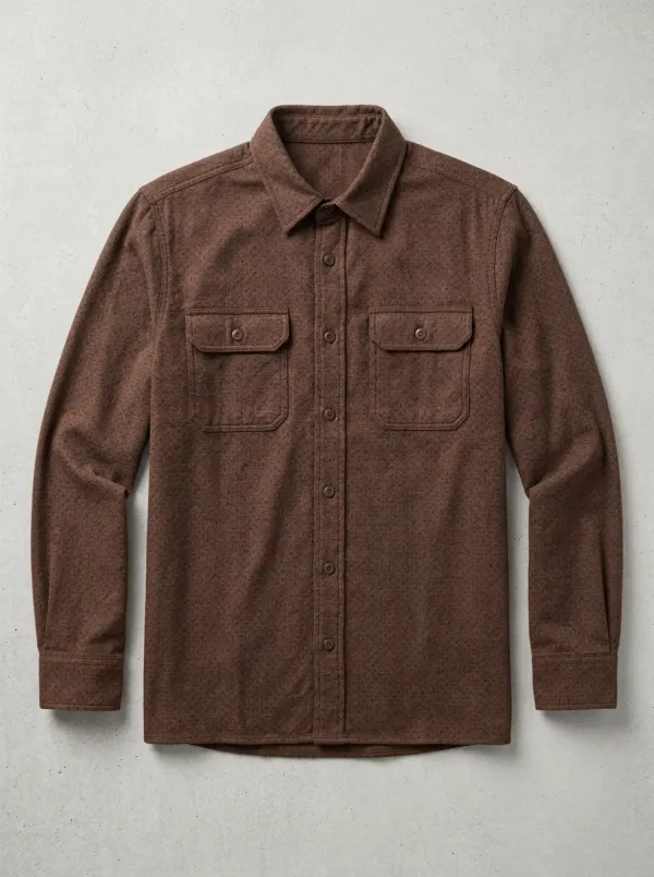 Textured Long-Sleeve Men's Long-Sleeve Shirt