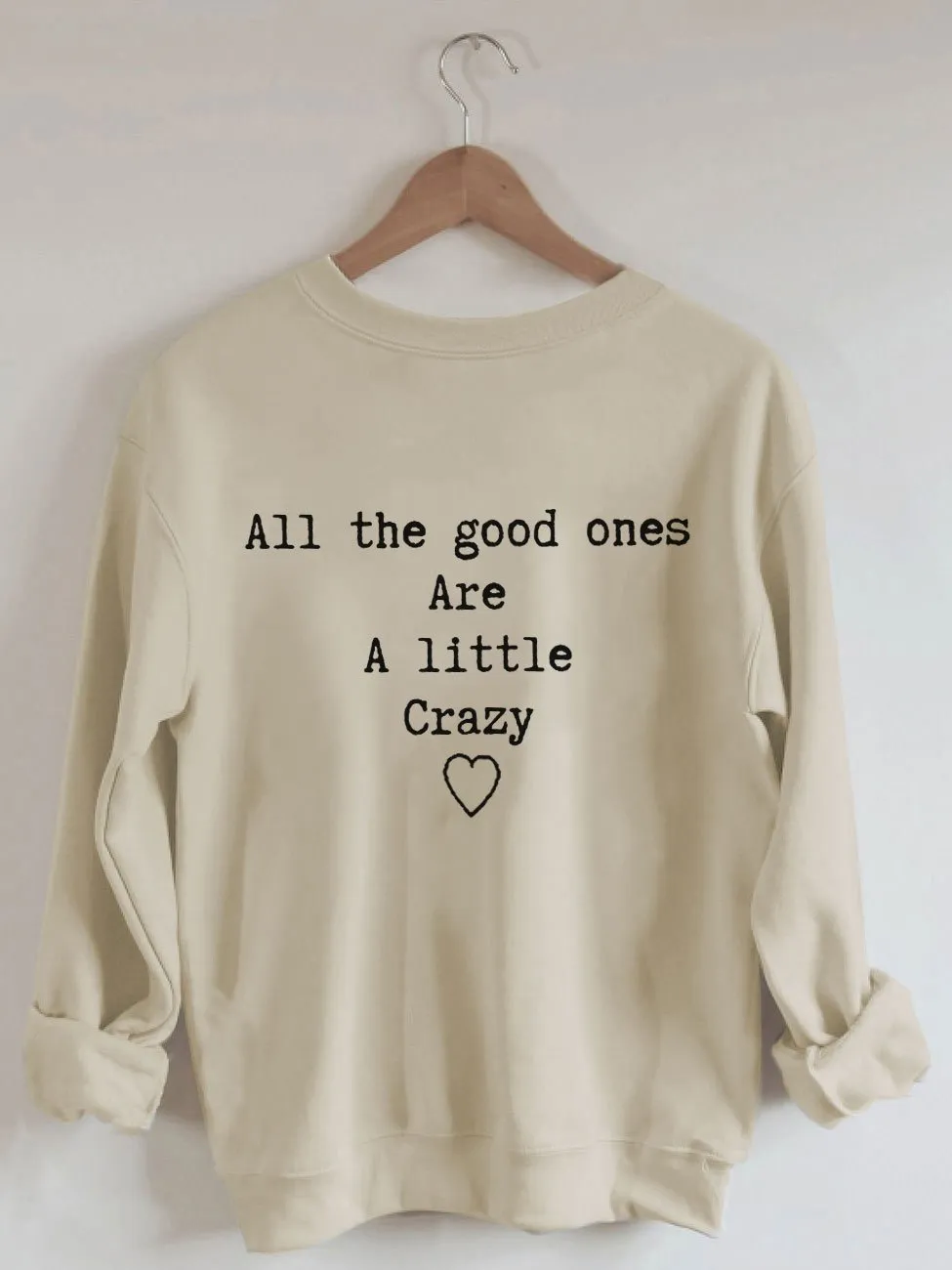 Women's Heart Cross Christian Jesus Has My Back Print Sweatshirt