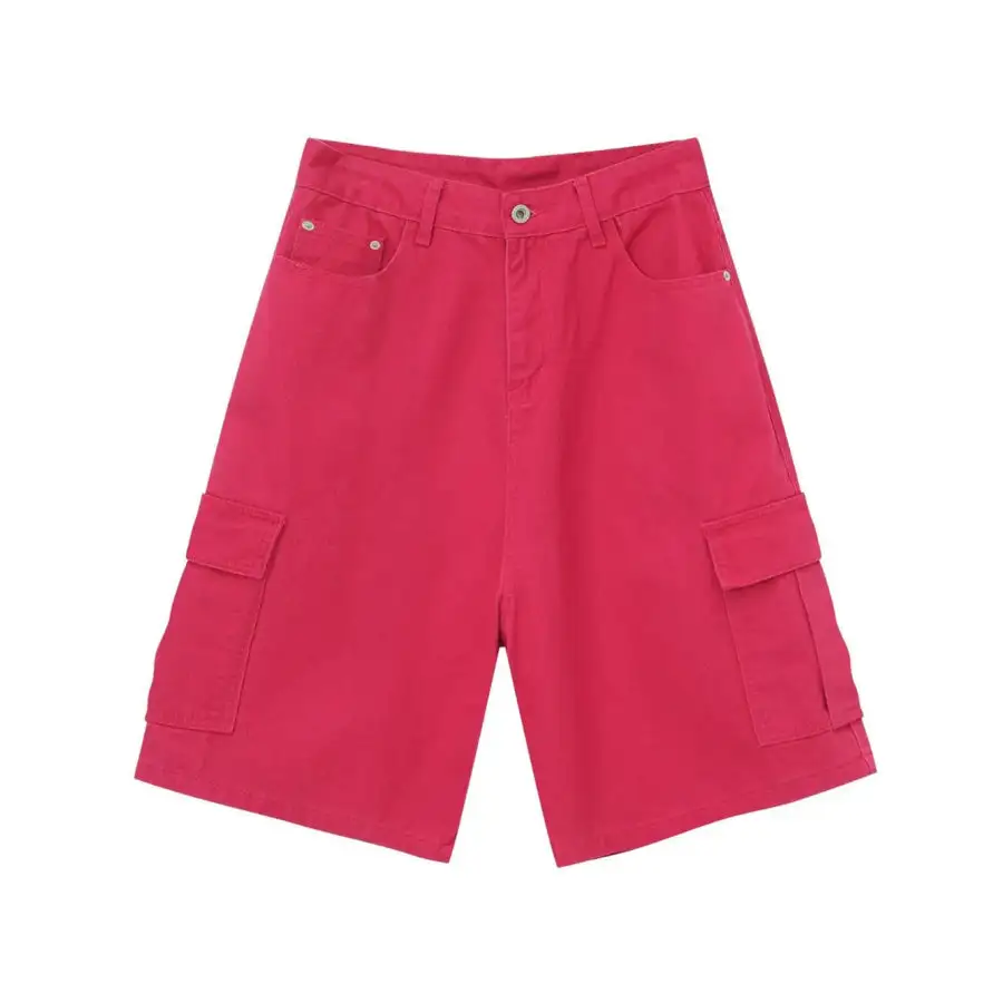 Men's Mid Rise Denim Shorts with Cargo Pockets
