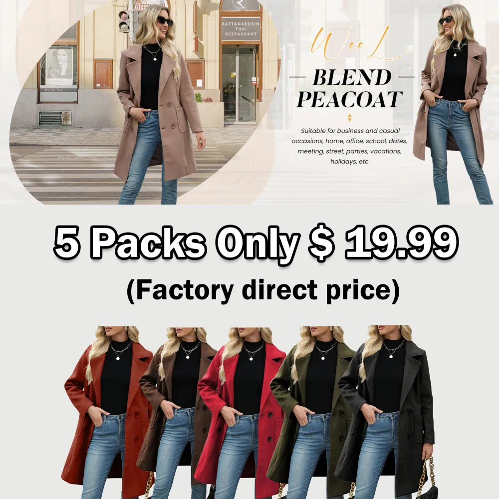 🔥 Women’s Wool Blend Mid-Long Coat – Elegant Warmth, Premium Wool, Minimalist Chic