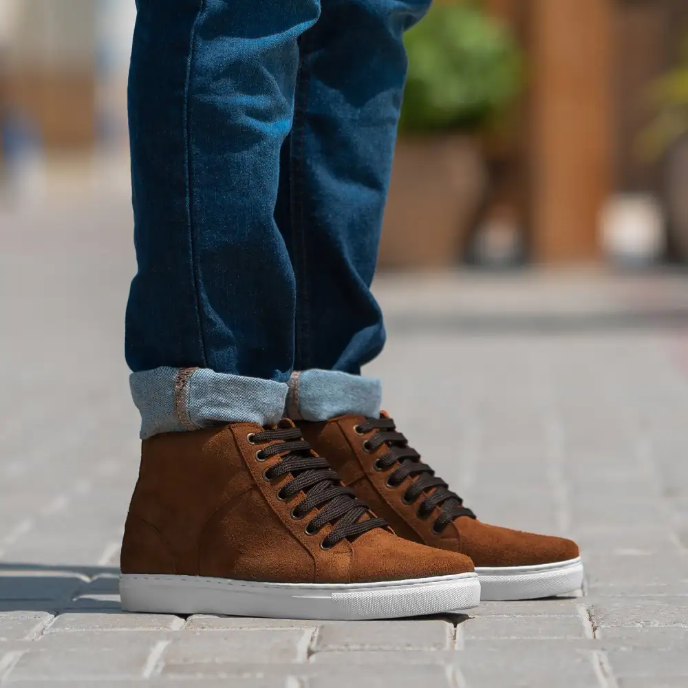 Casual Suede High Top Skate Shoes