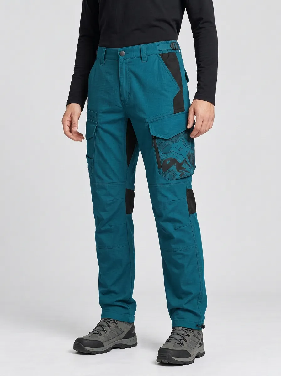 Tactical Outdoor Topographic Map Terrain Cargo Pants