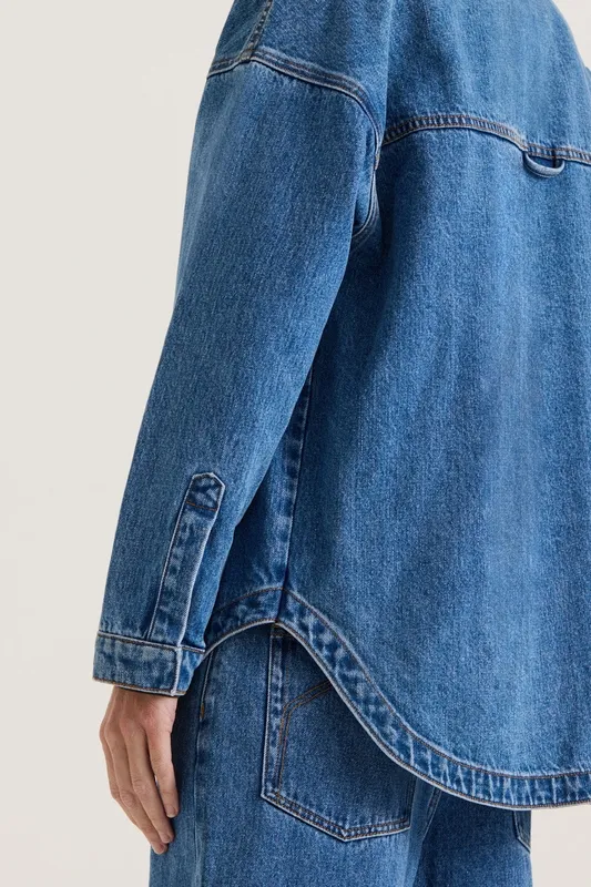 Indigo Wash Oversized Denim Shirts