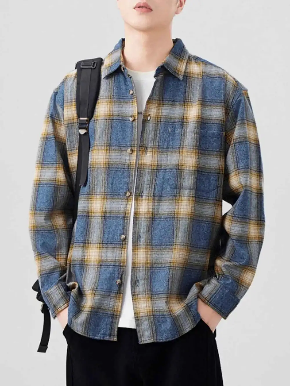 Everyday Plaid Button Up Long Sleeve Shirt